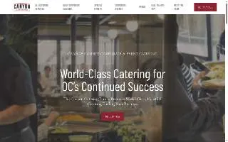 Canyon Catering of Anaheim website