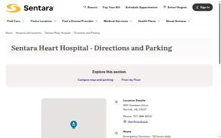 Sentara Heart Hospital website