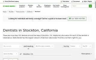 Stockton Comfort Dental website