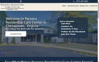 Parsons Residential Care Center website