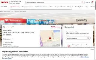 CVS Pharmacy of Stockton website