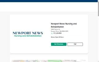 Newport News Nursing and Rehabilitation website