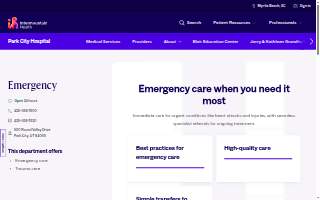 Intermountain Health Park City Hospital Emergency Services