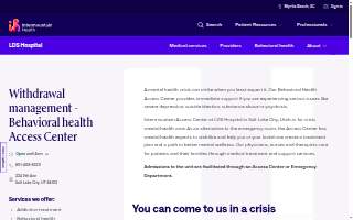 Intermountain Health Behavioral Health Access Center - LDS Hospital