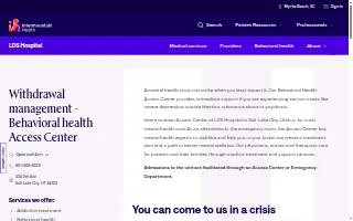 Intermountain Health Behavioral Health Access Center - LDS Hospital website
