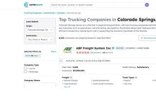 General Services Trucking website