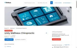 Unity Wellness Chiropractic website