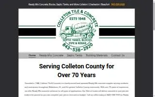 Colleton Tile & Concrete Inc website