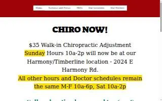 Chiro Now of Fort Collins website