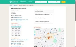 Walmart Supercenter of Hartford website