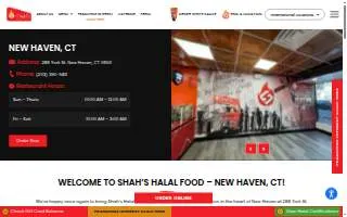 Shah's Halal Food - New Haven website