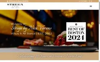 Strega Restaurant website