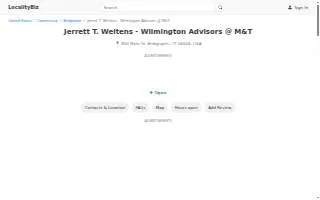 Jerrett T. Weltens - Wilmington Advisors @ M&T website