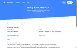 Liberty Auto & Electric Co website