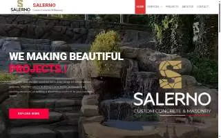 Salerno custom concrete and masonry website