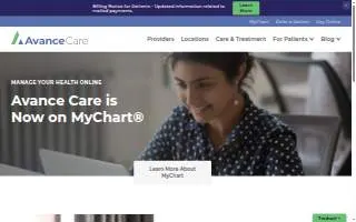 Avance Care Durham website