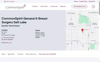CommonSpirit General & Breast Surgery Salt Lake website
