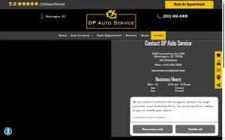 DP Auto Service website