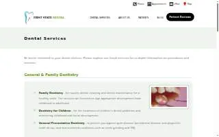 First State Dental website
