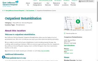 East Jefferson General Hospital Rehabilitation