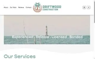 Driftwood Construction of Charleston, LLC website