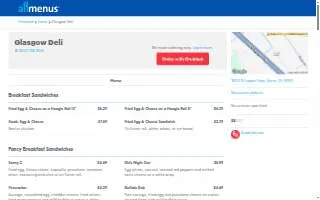 Glasgow Deli website