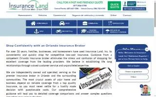 Insurance Land of Orlando website