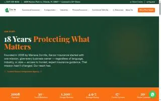 Garzor Insurance of Orlando website