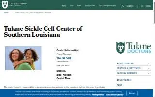 Sickle Cell Center-Southern La website