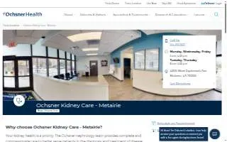 Ochsner Kidney Care - Metairie website