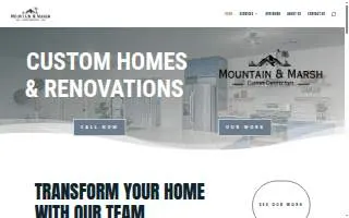 Mountain & Marsh Custom Contractors website
