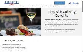 Parkshore Grill website
