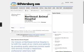 Northeast Animal Hospital of St. Petersburg website