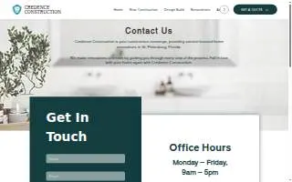 Credence Construction, LLC website