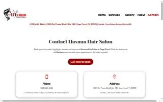 Havana Hair Salon website