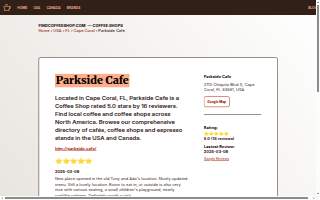 Parkside Cafe