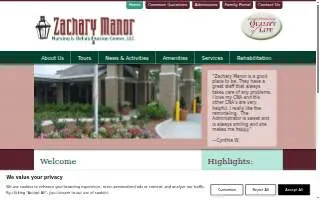 Zachary Manor website