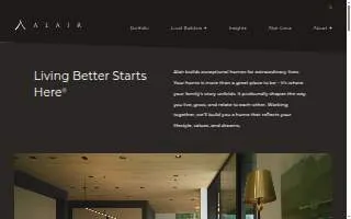 Alair Homes Arlington website