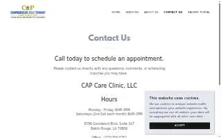 CAP Care Clinic website