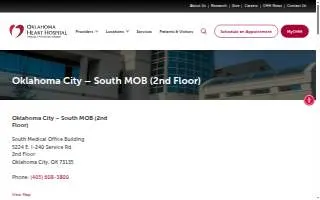 The Oklahoma Heart Hospital Physicians - Outpatient Clinics website