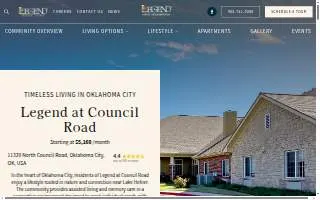 Legend At Council Road of Oklahoma City website