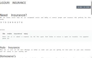 Ligouri Insurance website