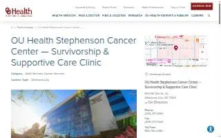 OU Health Stephenson Cancer Center - Survivorship & Supportive Care Clinic website