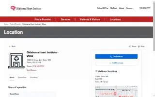 Oklahoma Heart Institute - Utica website