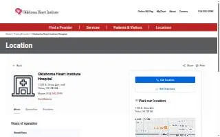 Oklahoma Heart Institute Hospital website