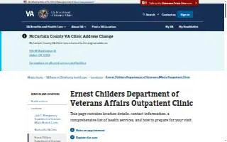 Ernest Childers VA Outpatient Clinic website