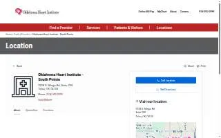 Oklahoma Heart Institute - South Pointe website