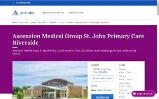 Ascension Medical Group St. John Primary Care Riverside website
