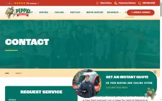 Peppy Heating and Cooling Boise website