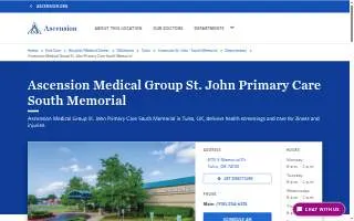 Ascension Medical Group St. John Primary Care South Memorial website
